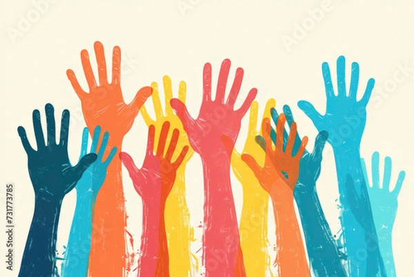 Fototapeta Getting involved in community activities, volunteering, or contributing to charitable causes