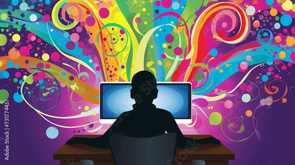 Obraz PC user in action