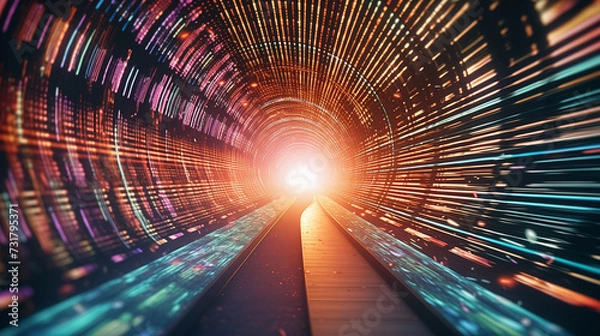 Fototapeta 시공을 초월하는 빛의 터널