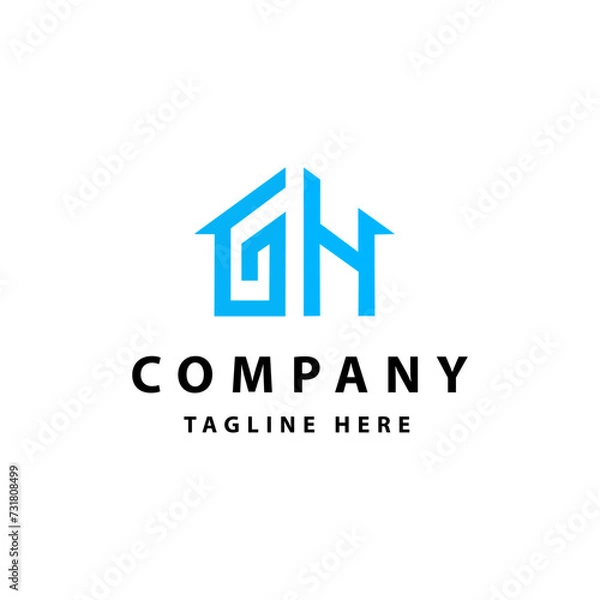 Fototapeta HOME  logo design template vector. HOME Business abstract connection vector logo. HOME icon circle logotype.
