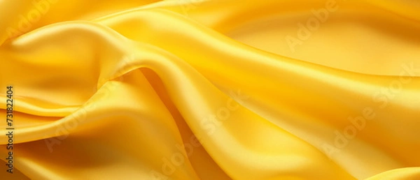 Fototapeta Silky smooth golden fabric with elegant folds