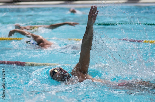Fototapeta backstroke swimmer