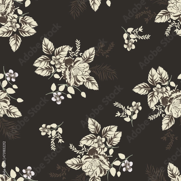 Obraz flower with retro design on background