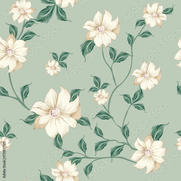 Obraz flower with retro design on background