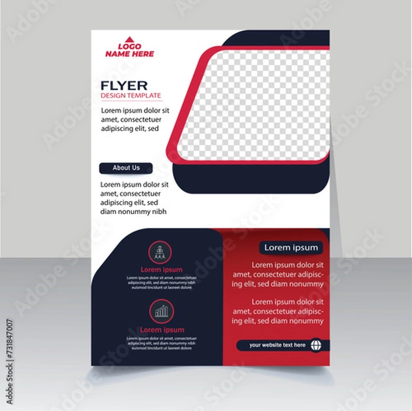 Obraz Brochure design, annual report, cover modern layout, poster, flyer vector template in A4 size