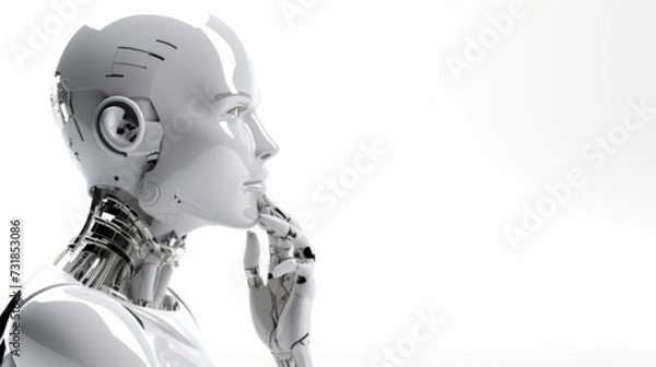 Fototapeta Robot face, Artificial intelligence concept.