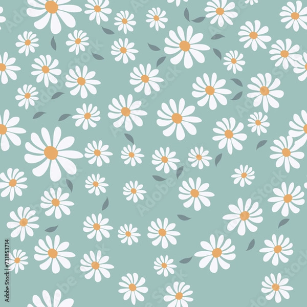Obraz seamless flower with  design pattern on background