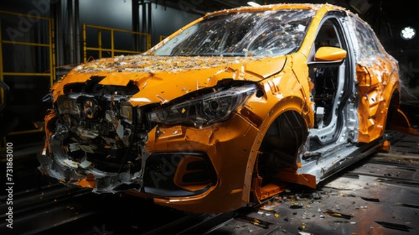 Obraz Efficient Machinery for Construction and Transportation: Trucks, Cars, Tractors, Equipment, and More, generative AI