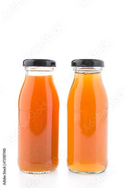 Fototapeta Juice bottle isolated on white background