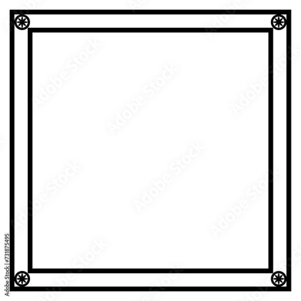 Obraz Graphic black border, frame, shape