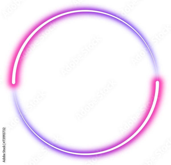 Fototapeta Glowing Colorful Circle Gradient Neon