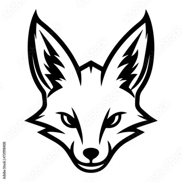 Obraz Fennec Fox Flat Icon Isolated On White Background
