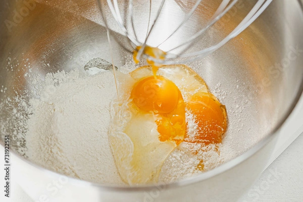 Obraz egg with flour