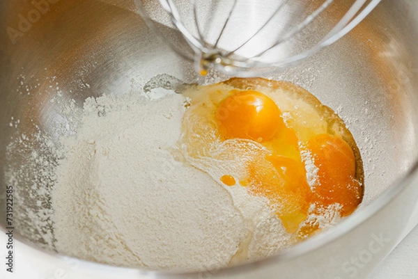 Obraz egg with flour