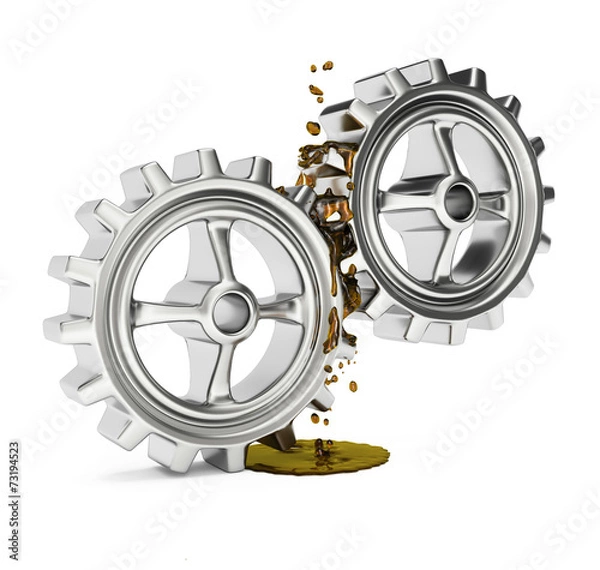 Obraz Gears with grease