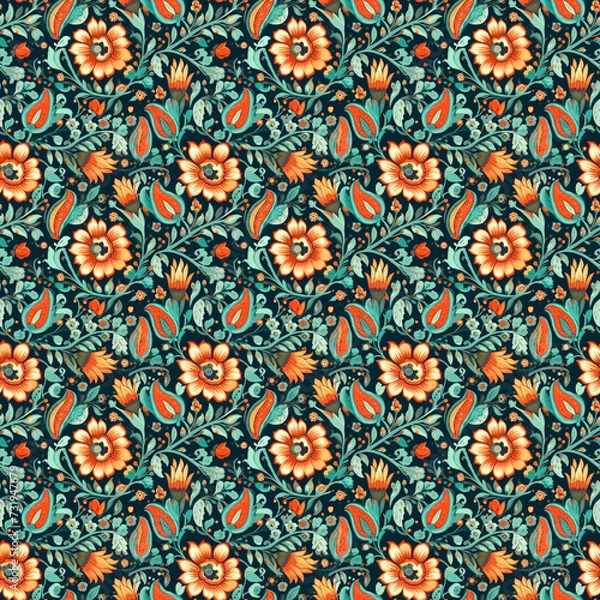 Obraz Boho vibes, Bohemian Seamless Pattern, Design, Boho Texture, Bohemian Design
