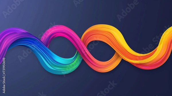 Obraz abstract background with infinity in rainbow colors, illustration