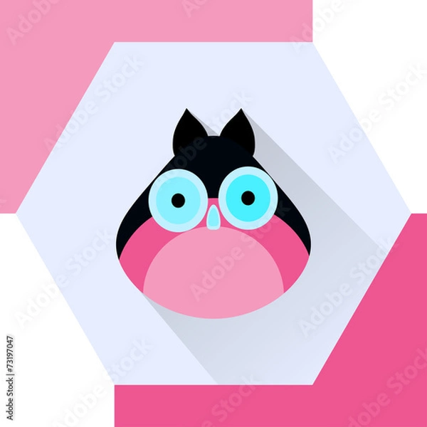 Obraz owl icon flat