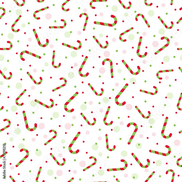 Fototapeta vector candy canes seamless pattern