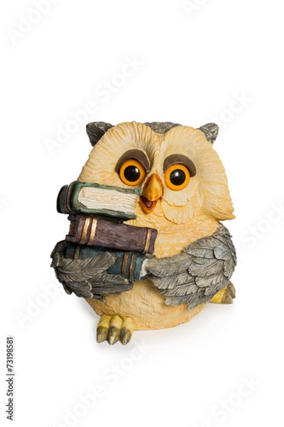 Obraz Figurine owl sitting with books