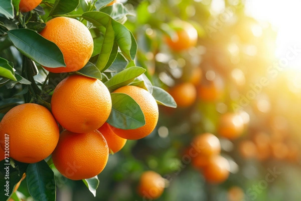 Fototapeta Citrus Splendor: Immersed in the Orange Festival