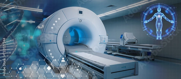 Obraz Magnetic resonance imaging scan device in Hospital.