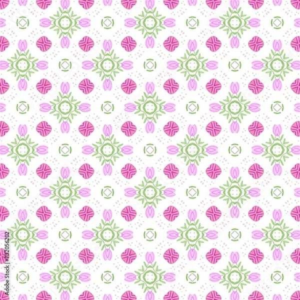 Fototapeta A beautiful repeating geometric pattern design. An illustration of amazing reiteration for fashion designing.