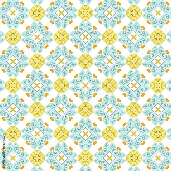 Fototapeta A beautiful repeating geometric pattern design. An illustration of amazing reiteration for fashion designing.