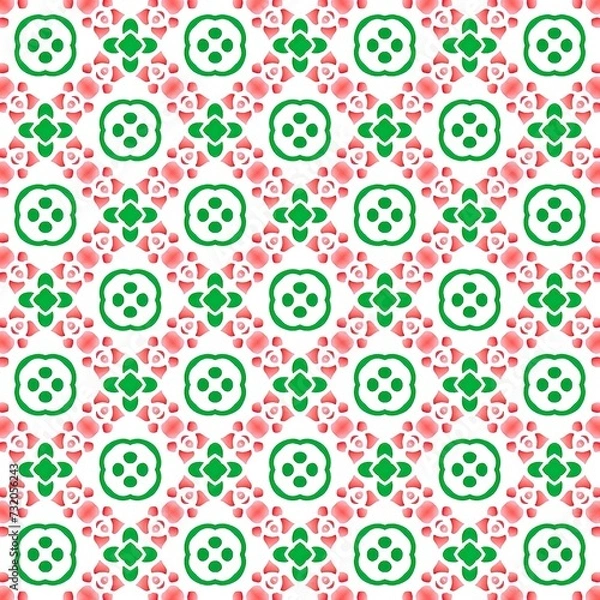 Fototapeta A beautiful repeating geometric pattern design. An illustration of amazing reiteration for fashion designing.