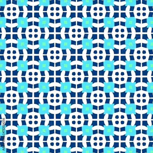 Fototapeta A beautiful repeating geometric pattern design. An illustration of amazing reiteration for fashion designing.