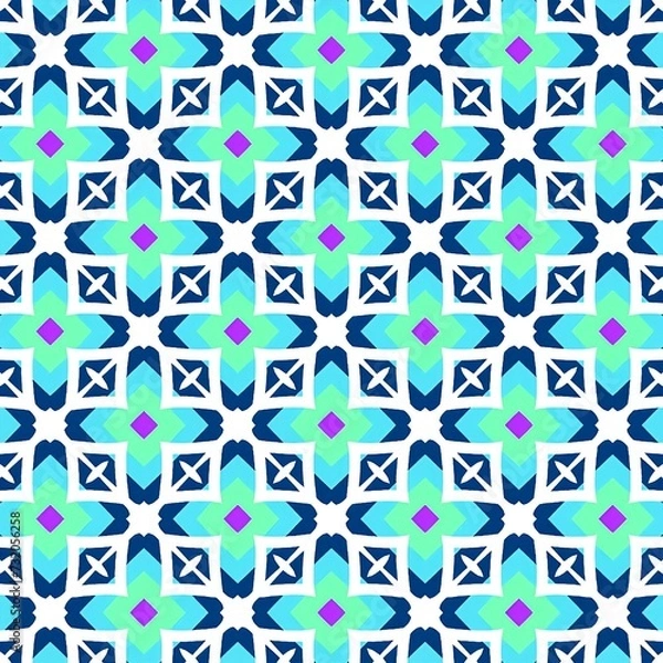 Fototapeta A beautiful repeating geometric pattern design. An illustration of amazing reiteration for fashion designing.