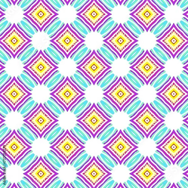 Fototapeta A beautiful repeating geometric pattern design. An illustration of amazing reiteration for fashion designing.