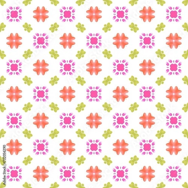 Fototapeta A beautiful repeating geometric pattern design. An illustration of amazing reiteration for fashion designing.