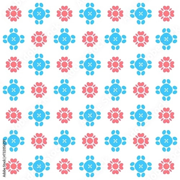 Fototapeta A beautiful repeating geometric pattern design. An illustration of amazing reiteration for fashion designing.