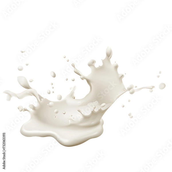 Fototapeta Milk Splash on transparent png