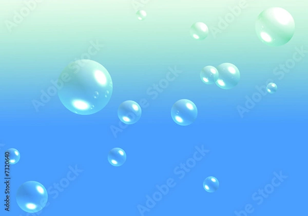 Obraz Air bubbles on blue. Abstract texture.