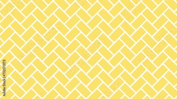 Obraz Yellow brick tile wall or floor background