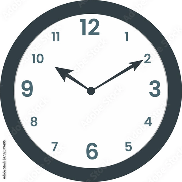 Fototapeta wall clock isolated on white