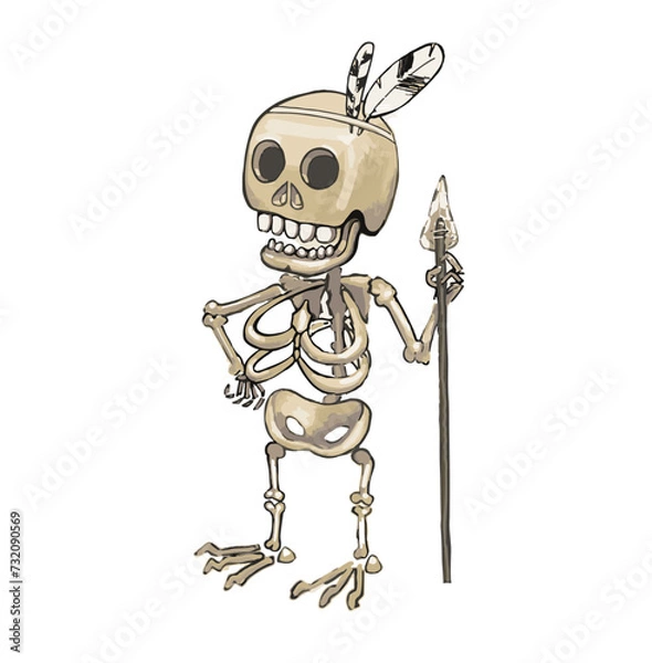 Obraz Vector image of a skeleton. For game design.
