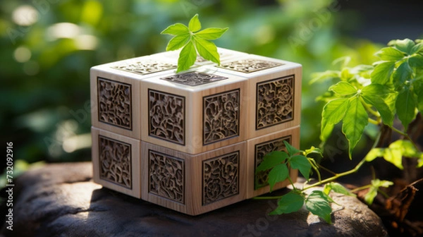 Obraz Bringing Nature Indoors: Beautiful Botanical Decorations for Your Home or Office, generative AI