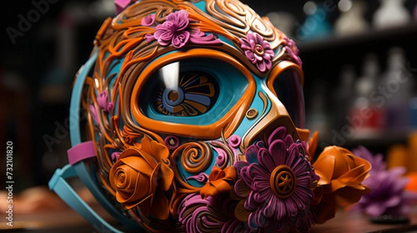 Obraz Vibrant cultural festivities: Masks, art, dragon and more at traditional carnival celebrations worldwide!, generative AI