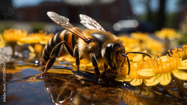 Obraz Buzzing Beauties: Exploring the Fascinating World of Insects and Nature's Bounty, generative AI