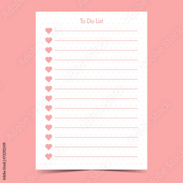 Obraz Minimalist list to do  template