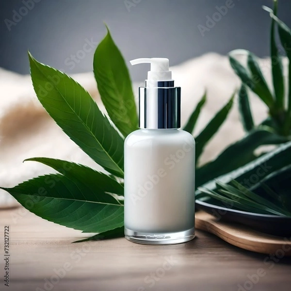 Obraz bottle of perfume with flower