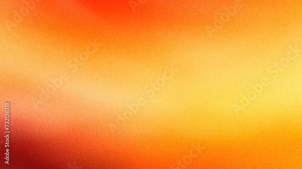 Fototapeta Grainy gradient resembling fire, transitioning from red to orange and yellow. Grainy gradients style, vintage noise, abstract background