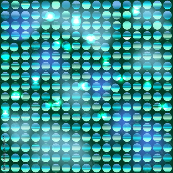 Fototapeta Фон из блестящих дисков с бирюзовым оттенком