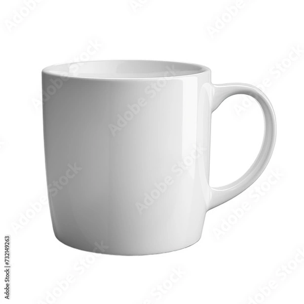 Obraz Ceramic Mugs isolated, White Coffee Mug