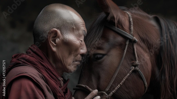Fototapeta 馬の耳に念仏　ことわざイメージ