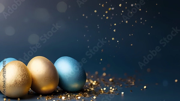 Fototapeta Easter banner with copy space