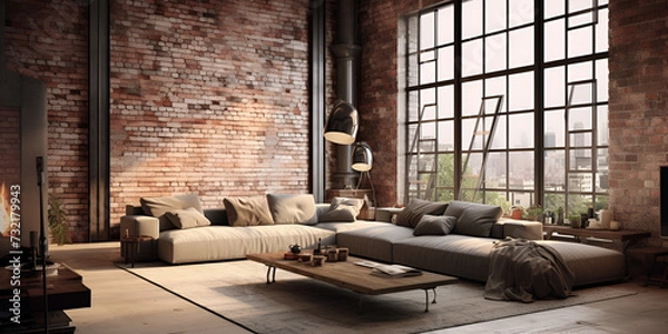 Obraz Rustic Grandeur: Transforming Vast Interiors with Large Glass Windows for a Breath-Taking View